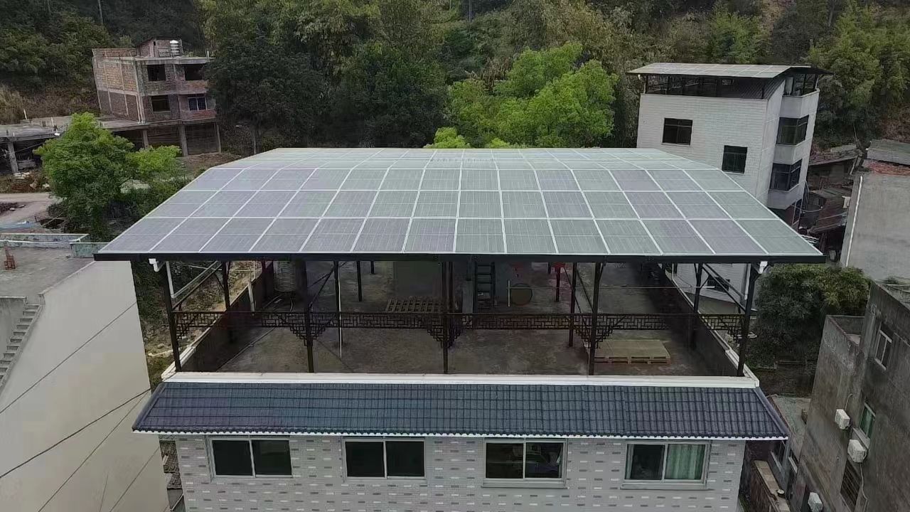 谷城15kw+10kwh自建别墅家庭光伏储能系统